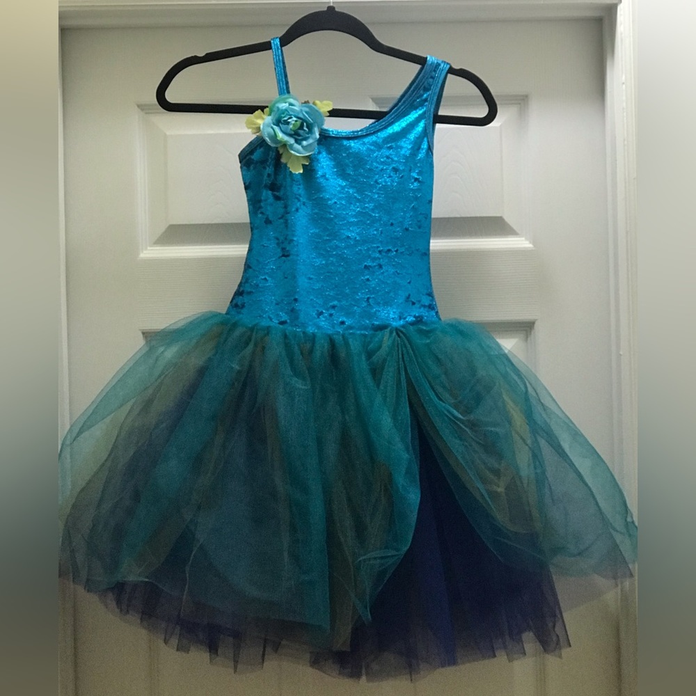 Curtain Call Dance Pageant Costume One Piece Outfit Child Medium EUC